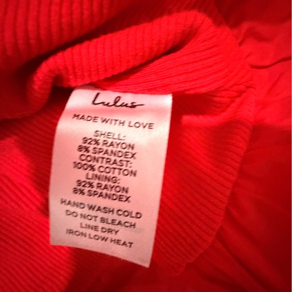 NEW Lulus Ideal Approach Red Long Sleeve Mini Dress MEDIUM Flattering NWT - Picture 8 of 8